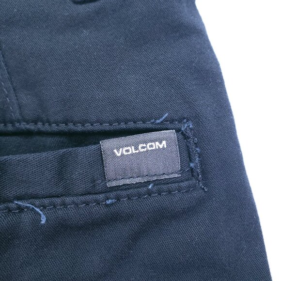 Volcom Black Y2K Punk Rock Skater Boy Chino Shorts Size 33 with Pockets - Picture 11 of 14